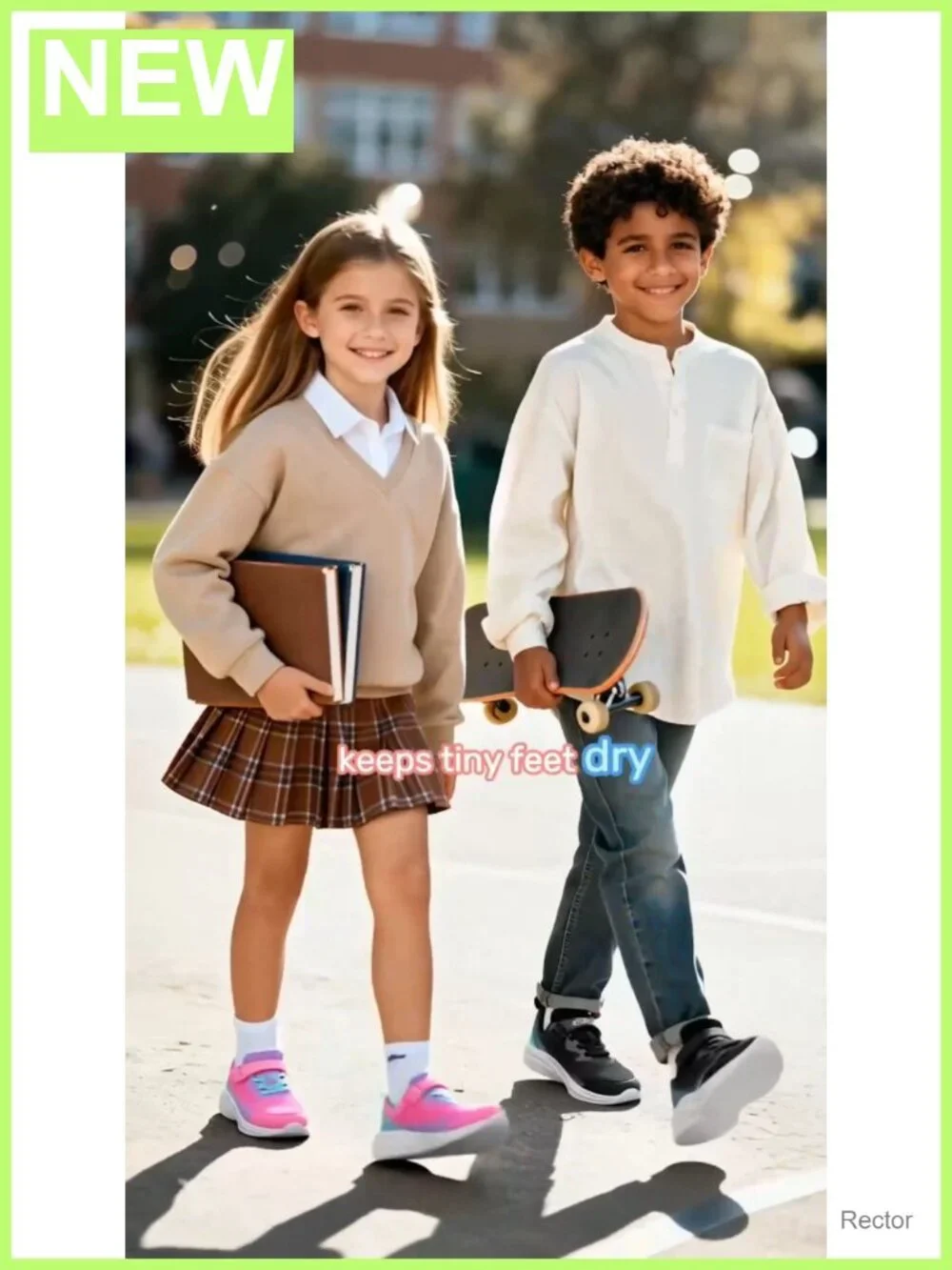 Kids Lightweight Breathable Mesh Sneakers Hook and Loop Athletic Running Shoes